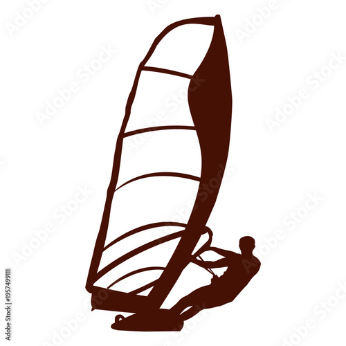 Windsurfing board illustration