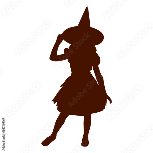 Witch Costume Girl Silhouette