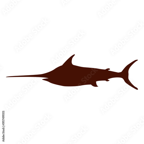 Fish swordfish silhouette