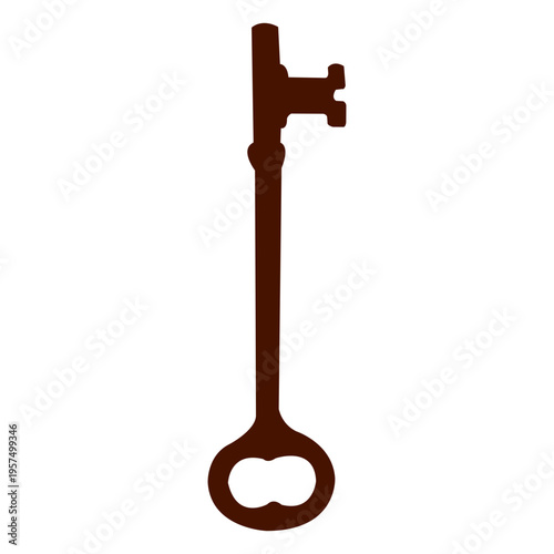 Key silhouette antique old