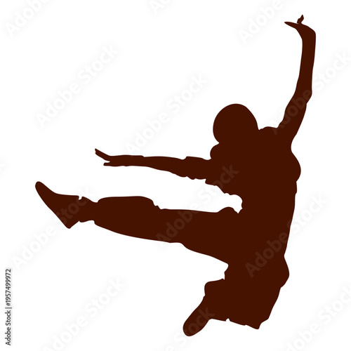 Dancer break dance silhouette 2