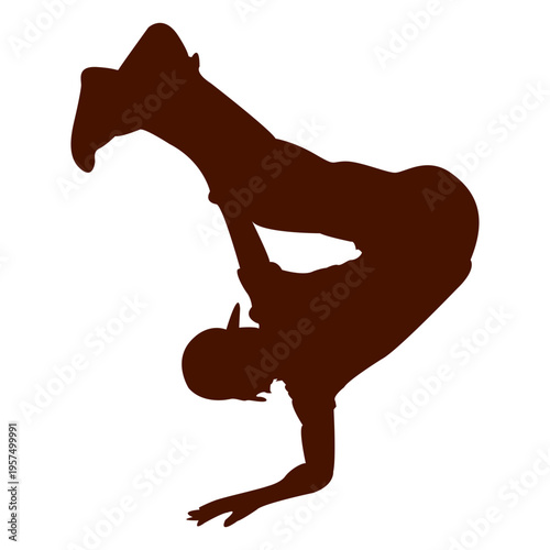 Male dancer break dance silhouette 5