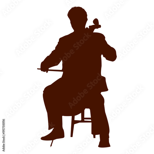 Musician music doublebass silhouette