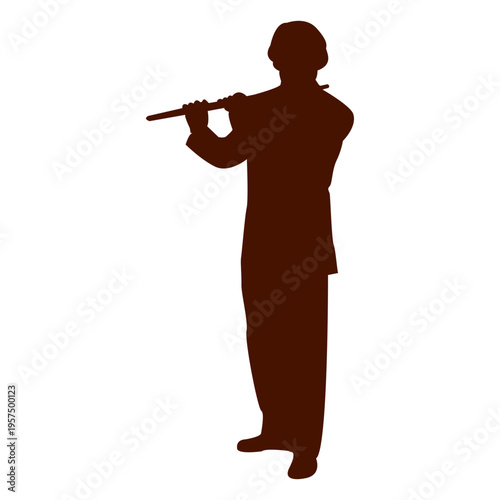 Musician music flute art silhouette