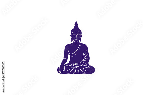 Buddha Silhouette illustration, element. Buddha Purnima, Vesak Day concept design with Buddha siting in lotus illustration, abstract background, banner, poster and flyer