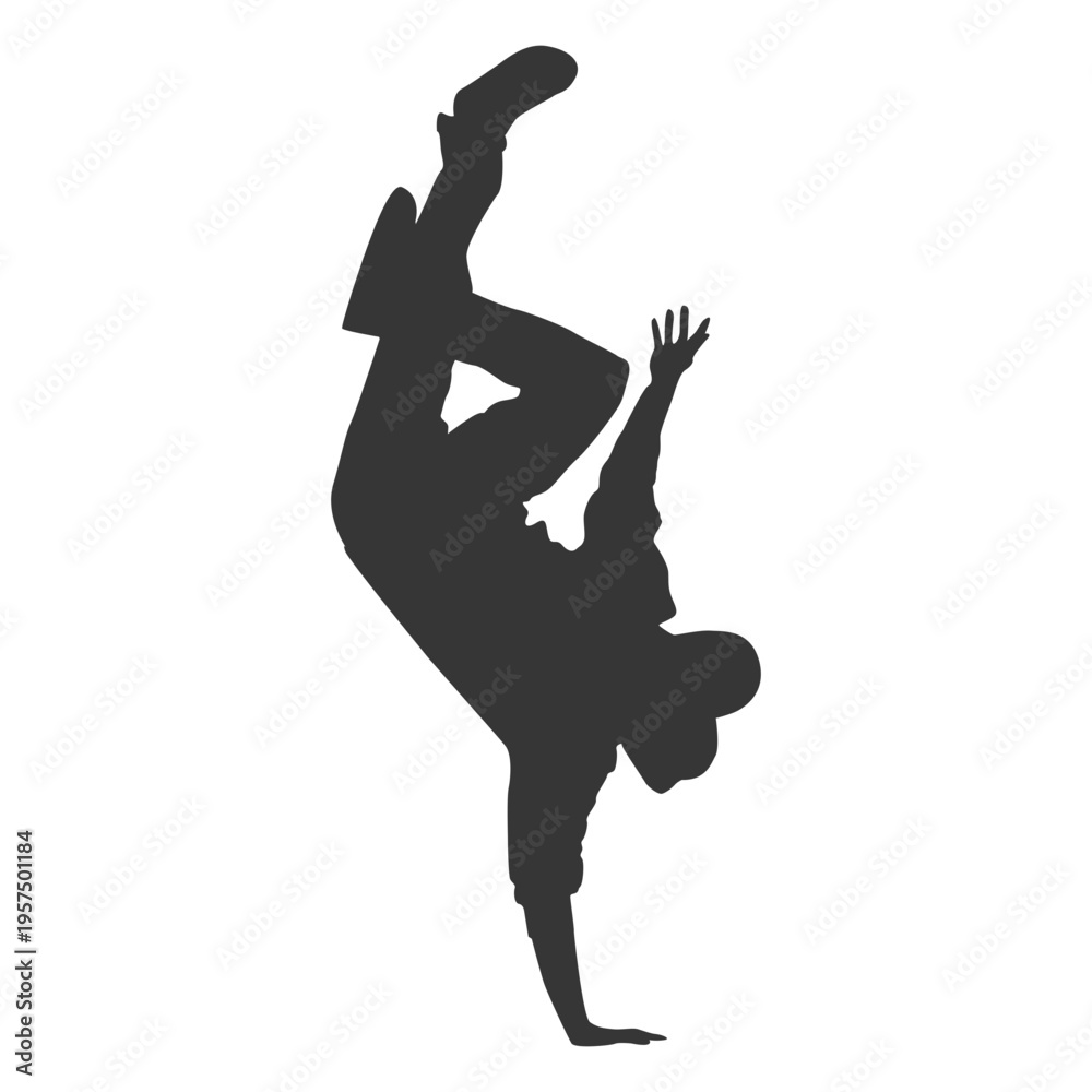 Obraz premium Break dancer silhouette 1