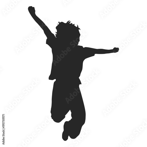Boy jumping silhouette 6