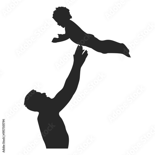 Father raising child