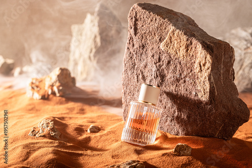 Beautiful amber perfume as the aroma of a hot desert.