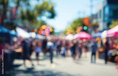 Street fair blurred background 