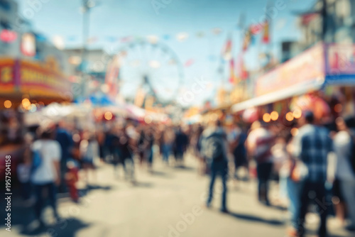 Street fair blurred background 