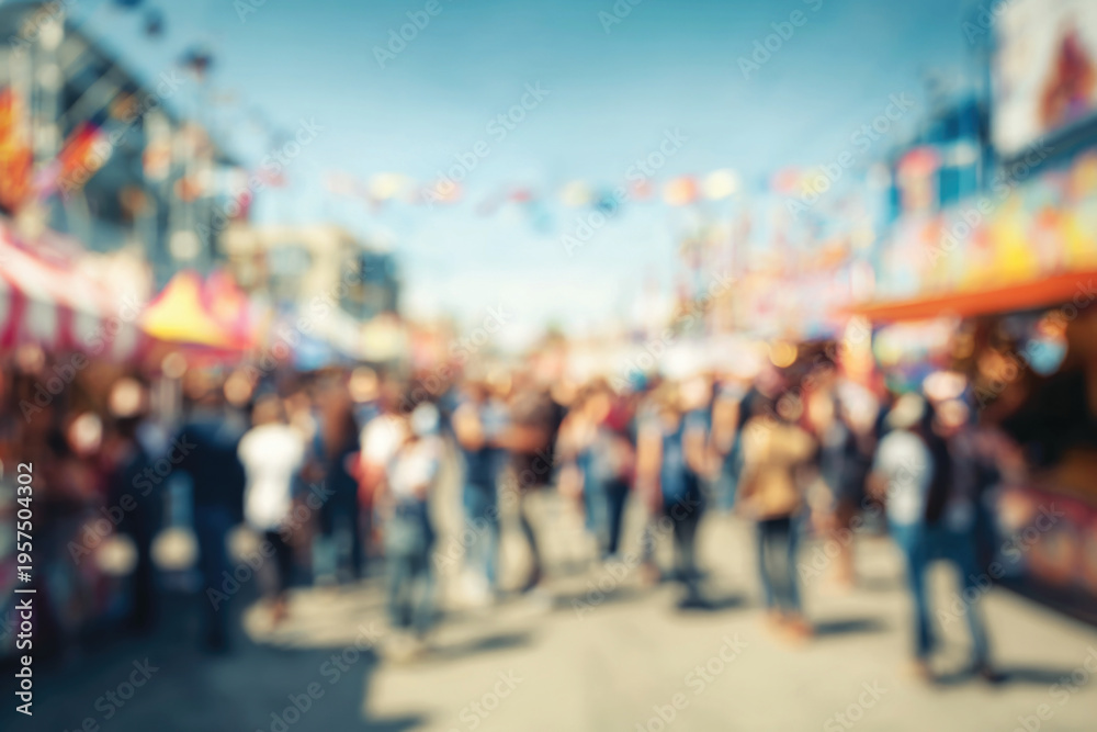 Obraz premium Street fair blurred background 
