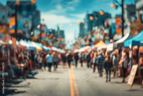 Street fair blurred background 