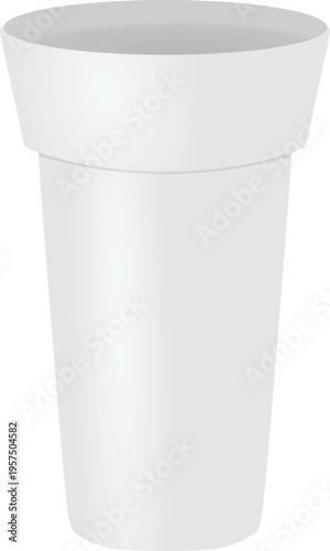 Cardboard or plastic cup. vector illustration