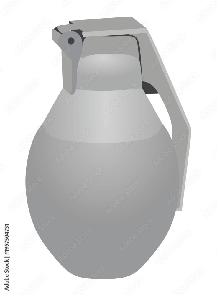 Naklejka premium Retro grey bomb. vector illustration