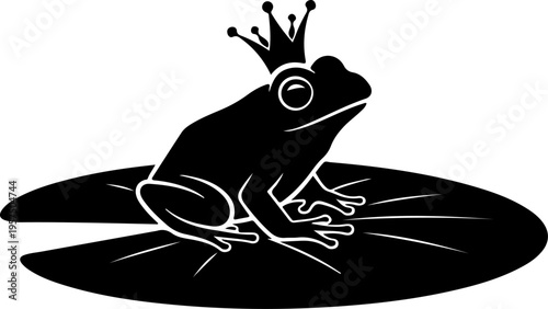 Tiny Frog silhouette vector illustration