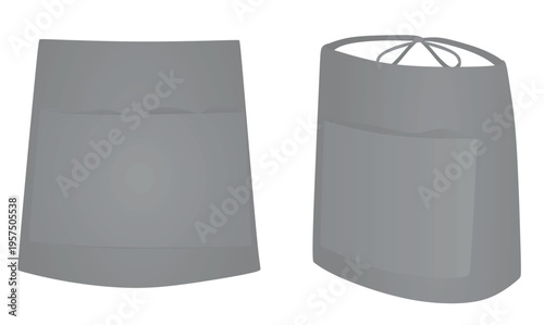 Grey restaurant apron. vector illustration