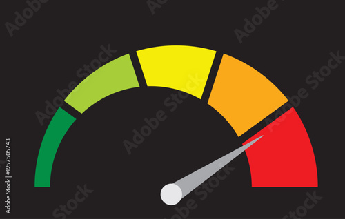 Colorful gauge scale. vector illustration