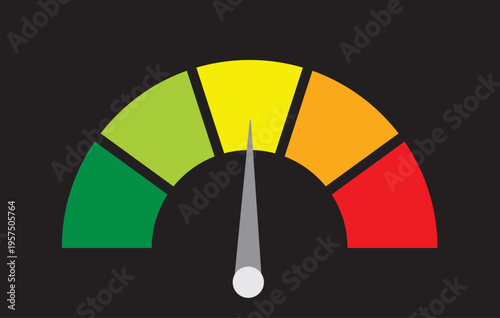 Colorful gauge scale. vector illustration