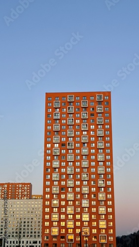 Photography Modern vibrant residential complex Salaryevo Park in Moscow