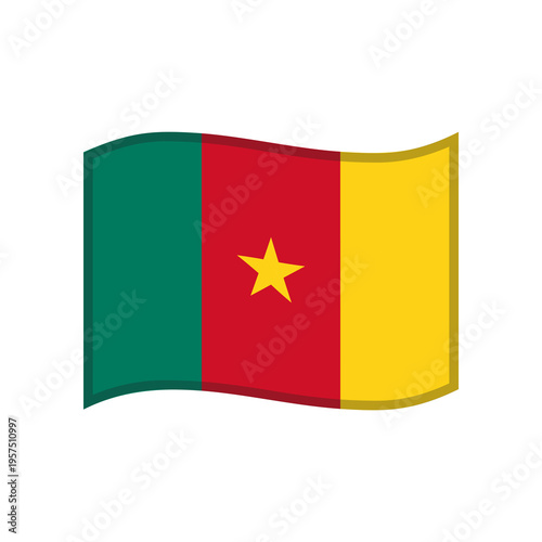 Free Download Waving Cameroon National Flag Realistic Illustration - GFXLoad
