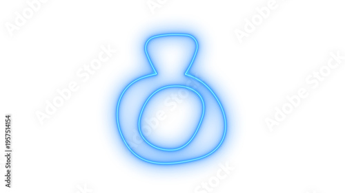 Colorful glowing neon bowling pin or skittle icon isolated on transparent background. Game. Sport. Leisure. Activity. Alley. Fun.