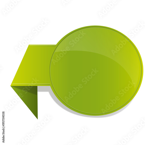 Green flipped sticker