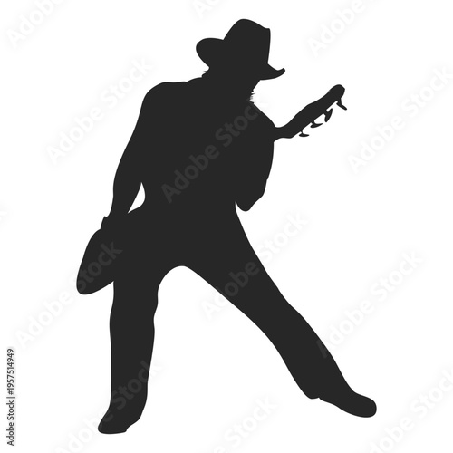 Male guitarist silhouette 1