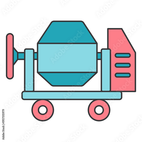 Concrete mixer blending transportable