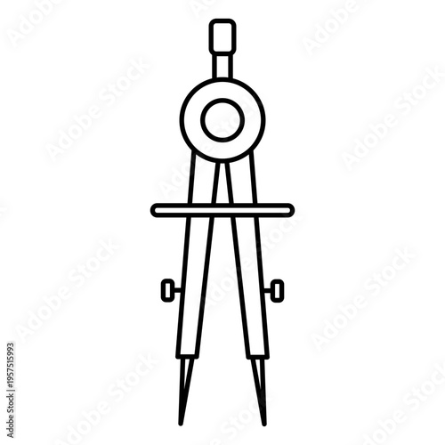Compass arc technical drawing