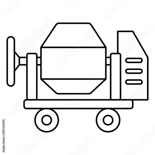 Concrete mixer machine mobile