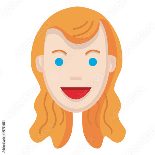 Lob hair optimistic girl