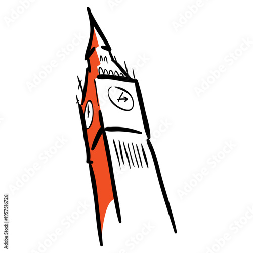 Hand drawn big ben