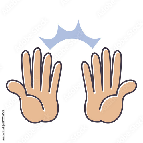 Show hands gesture praise