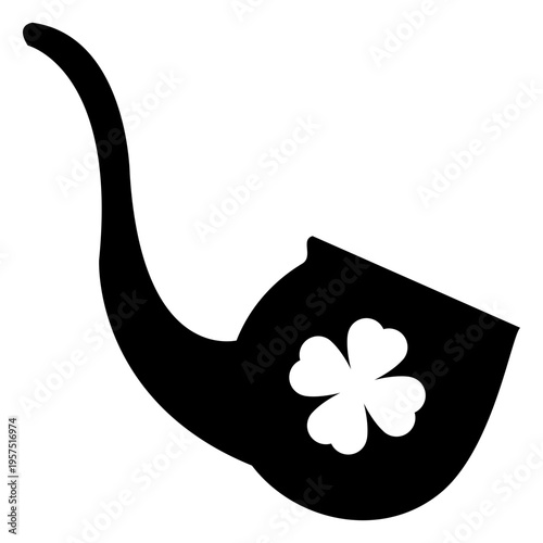 St patrick's pipe silhouette