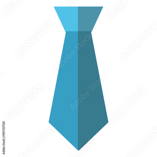 Flat blue tie clothing