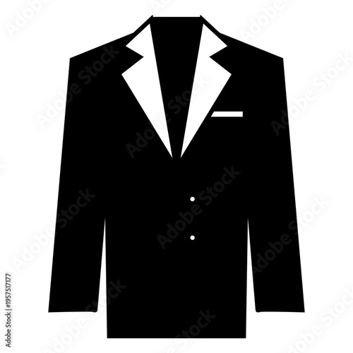 Black suit clothing icon