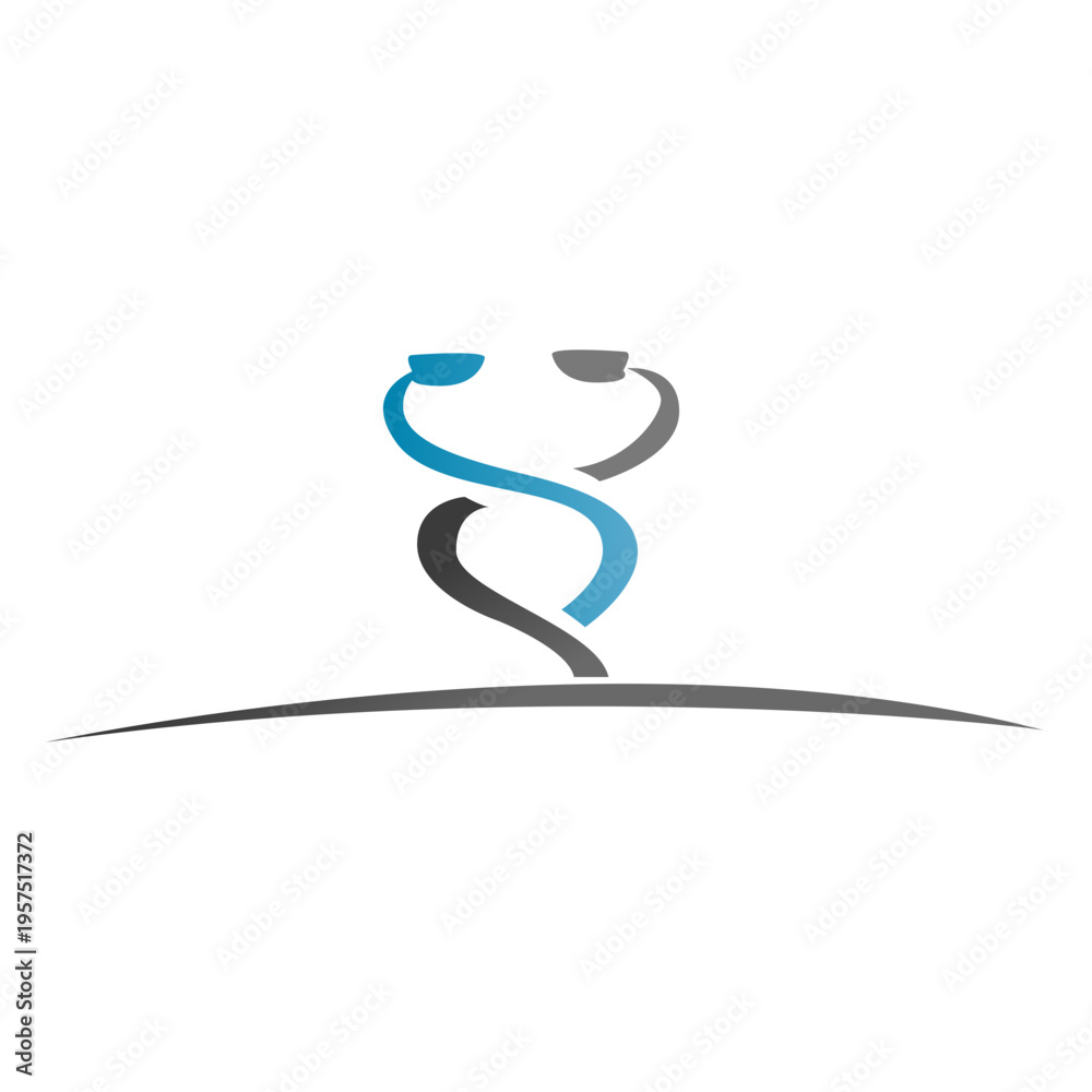 Obraz premium Caduceus stethoscope icon