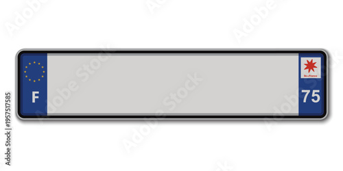 French highway traffic sign with pedestrian crossing symbol