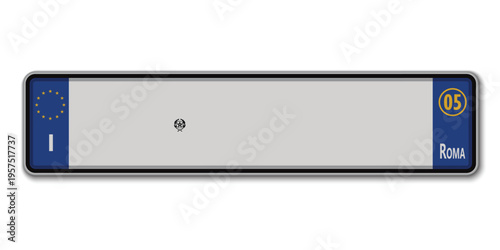 A smartphone with a blank screen and blue accents