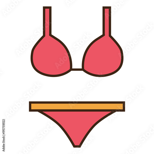 Pink stroke bikini underwear