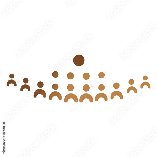 People silhouettes musical logo