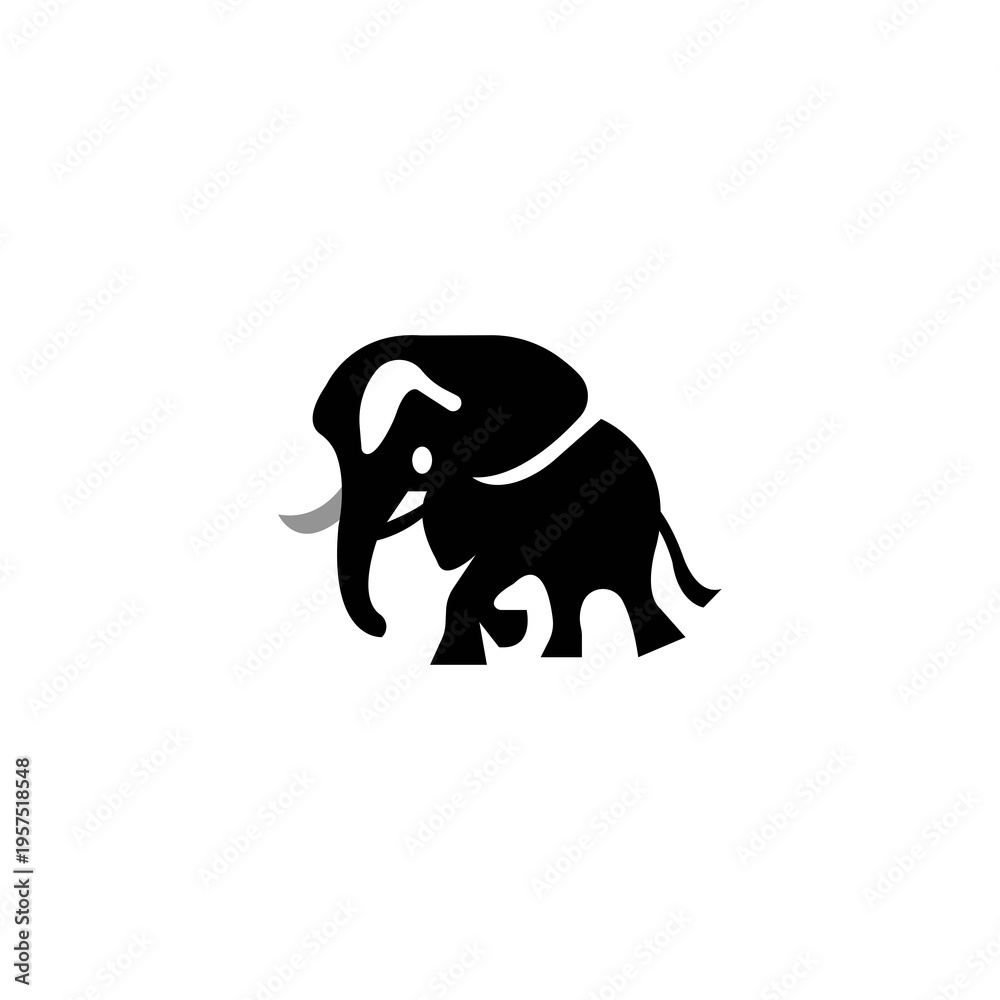 Obraz premium Simple and modern elephant logo design