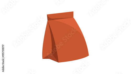 Paper bag packaging vector illustration design element for shopping retail grocery and eco friendly carry bag concept