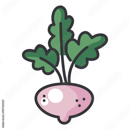 Turnip color flat icon