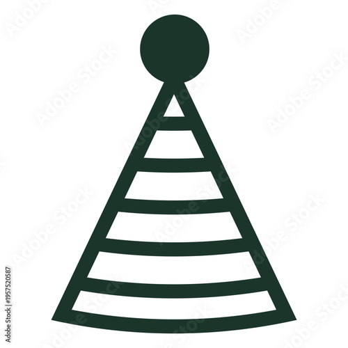 Minimalist birthday hat icon