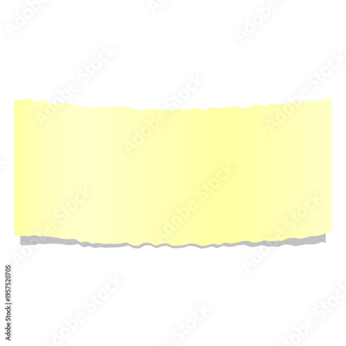 Realistic yellow ripped paper banner