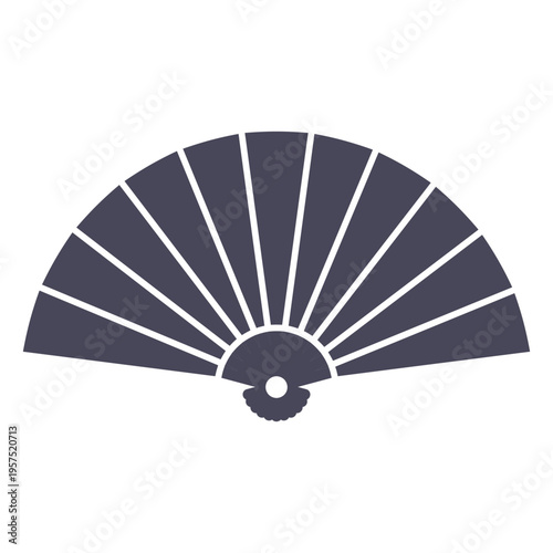 Black sensu japanese fan
