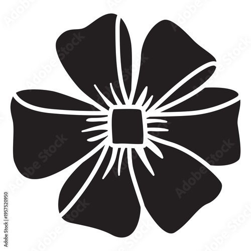 Black bow flower