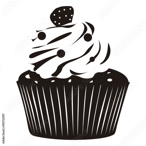 Cupcake illustration garnish